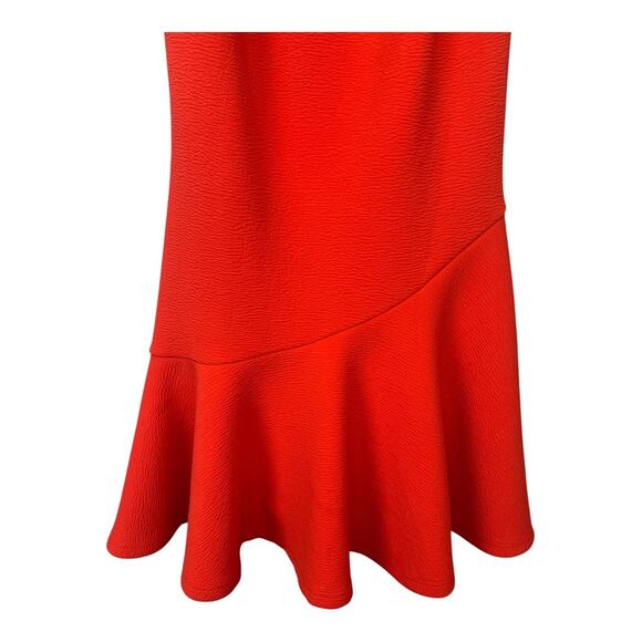 Lulus Our Last Dance Coral Red Ruffled Mini Dress Orange Asymmetrical Small - Picture 3 of 8